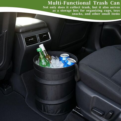 2 Pack Small Foldable Trash Can, Suspended Vehicle Trash Can, Foldable Nylon Trashcan for Cars, Suvs, Trucks, Rvs in Kuwait