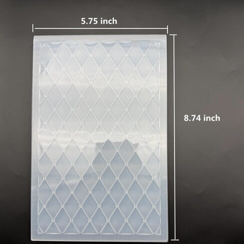 3D Plastic Embossing Folder Template Diamond Pattern Texture 5.75x8.74 Inch for Card Making DIY Scrapbooking Paper Crafting Handmade Crafts Scrapbooking Arts Supplies Scrapbook Decor in Saudi Arabia