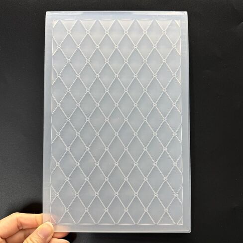 3D Plastic Embossing Folder Template Diamond Pattern Texture 5.75x8.74 Inch for Card Making DIY Scrapbooking Paper Crafting Handmade Crafts Scrapbooking Arts Supplies Scrapbook Decor in Saudi Arabia
