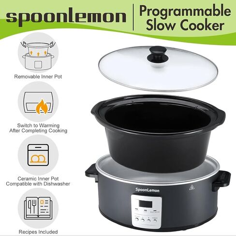 Silicone Slow Cooker Liners & Dividers, 2-in-1 Multi-Purpose Insert for 6-7 Quart Crock-Pots, BPA-Free, Dishwasher Safe, Reusable, Ideal for Simultaneous Cooking (Green&Blue) in Saudi Arabia