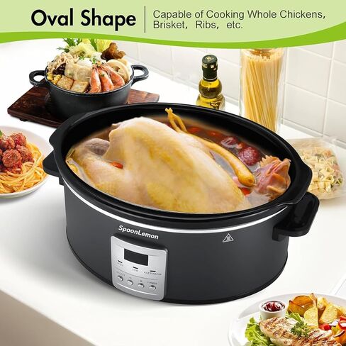 Silicone Slow Cooker Liners & Dividers, 2-in-1 Multi-Purpose Insert for 6-7 Quart Crock-Pots, BPA-Free, Dishwasher Safe, Reusable, Ideal for Simultaneous Cooking (Green&Blue) in Saudi Arabia