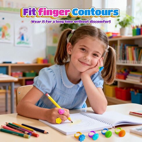 KEEYEMNT 6 Pack Fidget Sensory Rings - Quiet Textured Silicone Finger Toys for Stress Relief, ADHD & Mood Calming, Great as Lesson Prizes & Gifts for Kids & Adults in Saudi Arabia