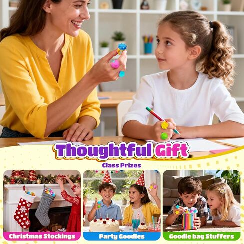 KEEYEMNT 6 Pack Fidget Sensory Rings - Quiet Textured Silicone Finger Toys for Stress Relief, ADHD & Mood Calming, Great as Lesson Prizes & Gifts for Kids & Adults in Saudi Arabia