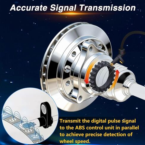 ABS Wheel Speed Sensor Compatible with Honda Civic 2006-2011 Replace # 57450-SNA-003, 57455-SNA-003 (Front Left/Right) in Kuwait