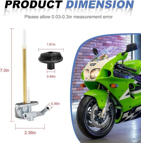 51023-1221 صمام الوقود بيتكوك ومقبض لكاواساكي نينجا ZX-7R ZX-7RR ZX750 1996-2003 51023-1336 92077-1120 in Kuwait