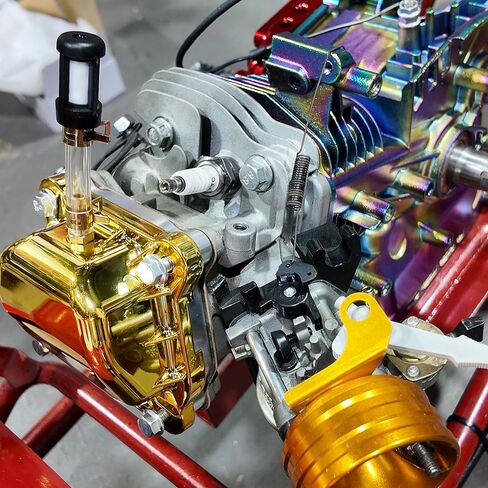 غطاء الصمام ذهبي مع فاصل غطاء صمام البليت فضي لمحرك Predator Non-Hemi 212cc لـ Coleman BT200X CT200U Go Kart لأجزاء Honda GX160 GX200 Engine Go Kart in Saudi Arabia
