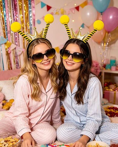 Dolkoic Bee Bopper هوائي عقال النحلة العصابات الشعر والنظارات الشمسية لعيد الهالوين عيد ميلاد تحت عنوان حفلة تنكرية للحفلات التنكرية in Kuwait