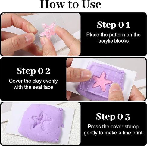 8 PCS Aacrylic Blocks for Stamping, Clear Acrylic Stamp Blocks with Grid Lines for Crafting, Scrapbooking, Card Making, DIY Projects in Kuwait