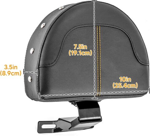 Mofun Driver Backrest Rider Back Rest PU Pad Mount Kit متوافق مع Harley Heritage Softail مع مقاعد المخزون 2018-2025، جلد البولي يوريثان in Kuwait