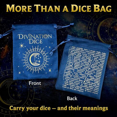 Dice of Stars & Stone – Premium D6 Dice Set | 4-Pack with Dice Bag | Six-Sided, Resin, Liquid-Core | Rune and Astrology Symbols | Witchy Gift | for D&D, Tabletop RPGs, Castings, Board Game Upgrades in Saudi Arabia