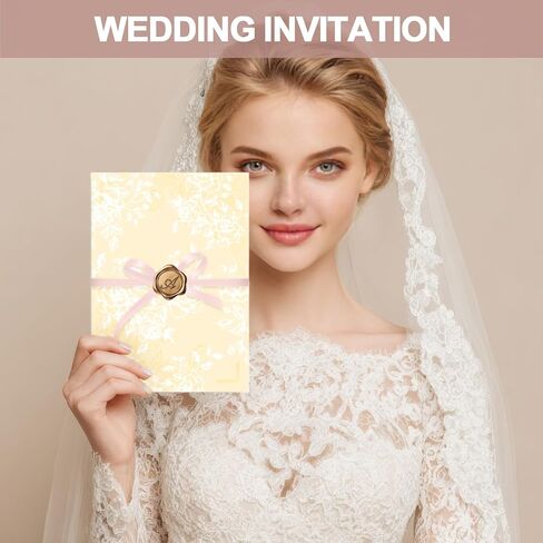 100 Pcs Invitation Envelope Jackets, 5x7 Pretty Vellum Jackets for Wedding Invites, 135GSM, Rose Pattern, Pre-Folded Translucent Wrap Paper Sleeves Kit for Baby Shower Birthday Mother in Kuwait