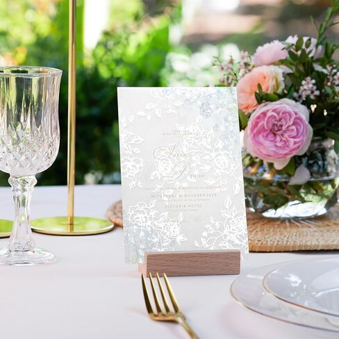 100 Pcs Invitation Envelope Jackets, 5x7 Pretty Vellum Jackets for Wedding Invites, 135GSM, Rose Pattern, Pre-Folded Translucent Wrap Paper Sleeves Kit for Baby Shower Birthday Mother in Kuwait