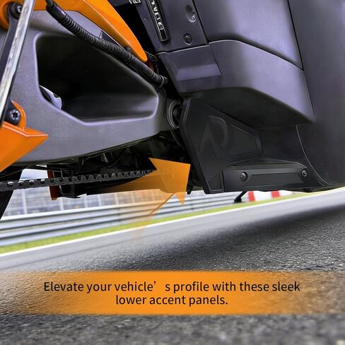 Rear Lower Accent Panels Kit Compatible with Polaris Slingshot 2015-2025 - 3pcs Black Aluminum | Aggressive Rear Diffuser Style for Slingshot Accessories in Kuwait