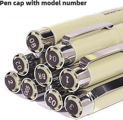 MIPOR PEN LINE Black Fineliner Set 10pcs, Micro-Line Drawing Pens with Multiple Nib Sizes for Art Sketching, Illustration, Technical Drawing in Saudi Arabia