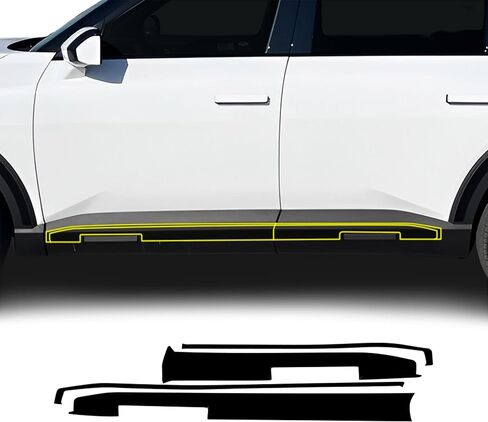 تصميمات BOGAR TECH DESIGNS تراكب حذف الكروم الجانبي متوافق مع Kia Telluride 2027+، أسود لامع in Kuwait