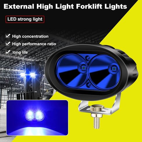 8PCS LED Forklift Light Blue Safety Light,Biqing 20W Warehouse Pedestrian Warning Spot Lights 12V-80V for Motorcycle/Tractor/Forklift in Saudi Arabia