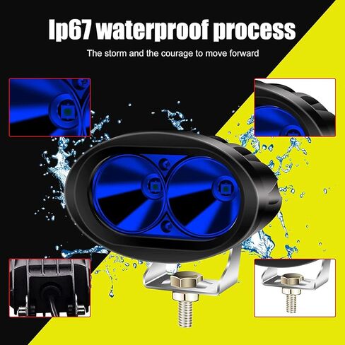 8PCS LED Forklift Light Blue Safety Light,Biqing 20W Warehouse Pedestrian Warning Spot Lights 12V-80V for Motorcycle/Tractor/Forklift in Saudi Arabia