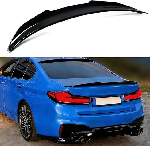 Rear Spoiler Compatible with BMW G30 5 Series & F90 M5 2017–2023, PSM Style Trunk Duckbill Wing Lip Fits 530i 530e 540i 540d M550i M5 (Gloss Black) in Saudi Arabia