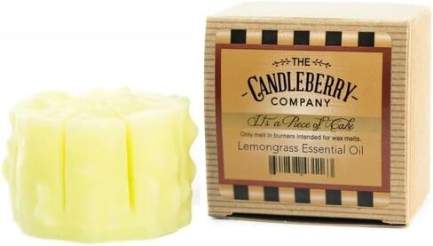 Candleberry Lemongrass Essential Oil Scented Candle Melts | Highly Scented Soy Blend Wax Melts for Candle Warmers | Fresh Lemon Lime Tart Melts | Cake Shaped Wax Melts Made in USA in Saudi Arabia