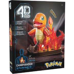 4D Build, Pokémon Charmander 3D Model Kit, Pokémon Figure, Kanto First Partner Collection, Desk Décor, 241 Pieces, for Ages 12 & Up in Kuwait