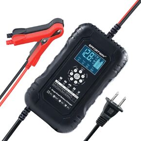 10A 12V/24V Battery Charger, Smart Car Battery Charger, Automotive Battery Trickle Charger, Battery Maintainer and Desulfator for Car Motorcycle Truck Lawn Mower Boat Batteries in Saudi Arabia