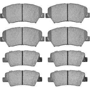JLEO Front Rear Ceramic Brake Pads Sets for 2013-2014 Hyundai Elantra Coupe Gt Veloster, for 2014-2016 Kia Forte Koup Forte5 8pcs D1543 D1544 in Kuwait