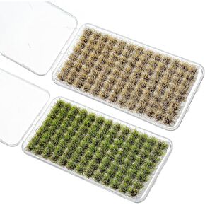 Static Grass Tufts - Model Terrain Scenery for Dioramas, Train Layouts, Architecture Models, Miniature Landscapes with Two Colors (208 Pieces) in Saudi Arabia