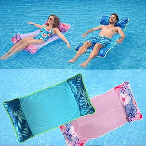 Inflatable Water Hammock Floaties for Adults – Premium Fabric Pool Float Lounger with Mesh Seat – Floating Pool Hammock for Adults in Saudi Arabia