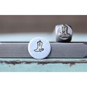 6mm Western Cowboy Boot Left Facing Metal Punch Design Stamp Supply Guy CH472 Gray 3mm in Saudi Arabia