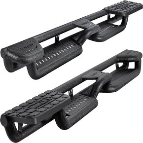 Binary Star Wheel to Wheel Running Boards for 07-18 Chevy Silverado/GMC Sierra 1500, 07-19 Chevy Silverado/GMC Sierra 2500HD 3500HD Crew Cab | 4-Step Truck Side Steps with Plastic Rear Step in Saudi Arabia