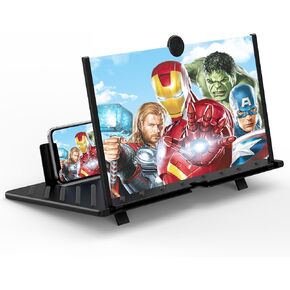 Screen Magnifier for Smartphone –3D HD Mobile Phone Magnifying Projector Screen Enlarger Expanders for Movies, Videos, and Gaming–Foldable Phone Stand with Screen Amplifiere(Grey) in Saudi Arabia