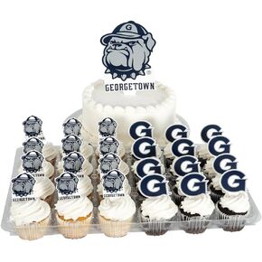 مجموعة أغطية الكب كيك من Desert Cactus Georgetown University وأغطية الكيك - GU Hoyas 25 قطعة من لوازم حفلات الطعام والديكورات والتخرج ويوم اللعب in Kuwait