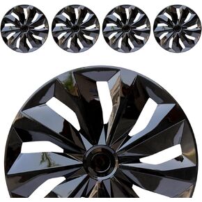 Hubcaps, 16 inch of hubcaps, Wheel Cover Replacement, Universal-Fit Steel Wheel Rim Caps ABS Tire Covers for Most Cars Trucks Sedans SUV -Set of 4（16-inch，Black） in Saudi Arabia