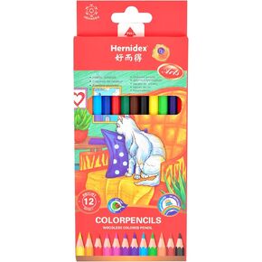 120 Counts Hernidex® Colored Pencils, 10 Pack 12 Bright Colors, Woodless, Non-Toxic, UV Protection, Hexagon Shape, HD-0425 in Saudi Arabia