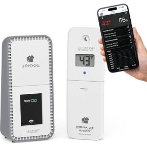 نظام تنبيه واي فاي Temp Tracker 3 حزم مع بوابة الجسر و3 أجهزة استشعار لدرجة الحرارة والرطوبة الداخلية والخارجية in Saudi Arabia