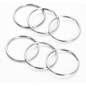 ZZRANYE 2 Inch Key Rings, 6 Pack - Large Heavy Duty Split Key Rings, Strong Key Chain Ring Connectors for Keys, Crafts, Organization, Silver Tone in Saudi Arabia