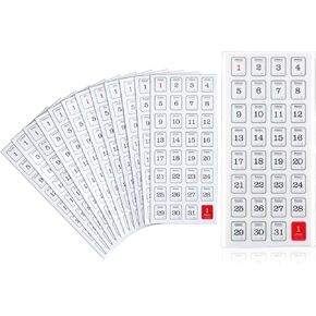 12 Monthly Calendar Number Stickers,24Pcs Monthly Date Stickers,Small Planner Number Sticker for Customizing Undated Planners Notebooks in Kuwait