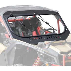زجاج أمامي متوافق مع Can-Am Maverick X3 2017–2025، زجاج أمان مصفح مقاس 8 مم معتمد من وزارة النقل، وضوح مقاوم للخدش مع مساحات يدوية مزدوجة وفتحات انزلاقية قابلة للتعديل in Kuwait