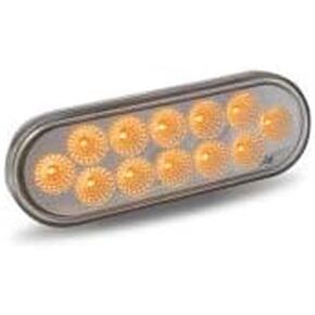 DUAL REVOLUTION RED STOP, TURN & TAIL TO AMBER STROBE LED OVAL LIGHT in Saudi Arabia