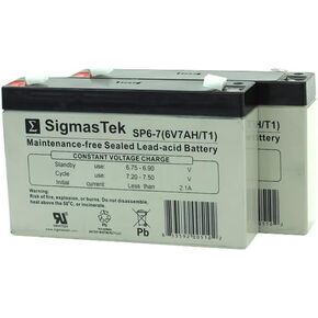 الكمية 2 بطاريات حمض الرصاص 6V7AH -x2 لمصابيح TM36 وTM48 وغيرها من المصابيح شديدة التحمل in Kuwait