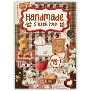 Bomichi Japanese Embroidered Sticker Book, Animal and Plant Theme - 1360+ Pcs Cute Old Showa Style Aesthetic Stickers for DIY Scrapbooking Journaling Handbook Decoration (Green & Brown 2 in 1) in Saudi Arabia