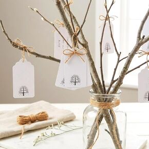 ANGEL & DOVE Funeral Memory Tree Tags, White, with String - Wishing Tree, Favors, Guest Book in Saudi Arabia
