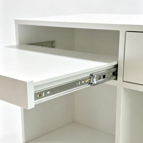 Reception Desk, White Upgraded Reeded Front Counter for Beauty, Spa, Nail, Hair Salon, Lobby, 1800 * 600 * 1000mm (71 * 24 * 39'') in Saudi Arabia
