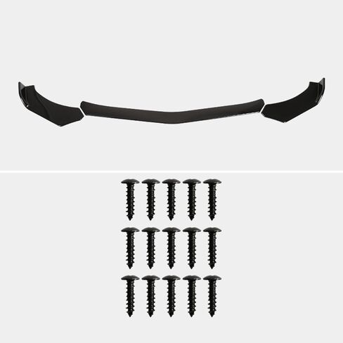 Spec-D Tuning Universal Gloss Black Front Bumper Lip Spoiler Splitter Body Kit 3PC in Kuwait