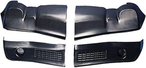Speedway Motors Racing Nose Complete Kit Upper Lower Left Right Black Plastic Compatible with 1970-81 Camaro Street Stock Sportsman Chassis Replacement in Kuwait