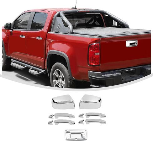 Linskip Chrome for 2015-2022 Chevy Colorado & GMC Canyon Crew Cab Body Combo Kits, Mirror Cover - Door Handle Cover - Tailgate Handle Cover - Exterior Accessories in Kuwait
