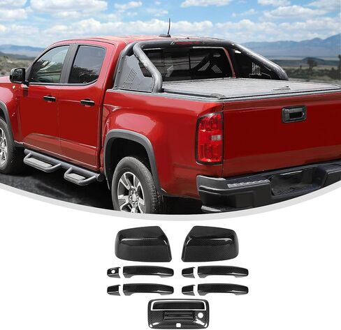 Linskip Chrome for 2015-2022 Chevy Colorado & GMC Canyon Crew Cab Body Combo Kits, Mirror Cover - Door Handle Cover - Tailgate Handle Cover - Exterior Accessories in Kuwait