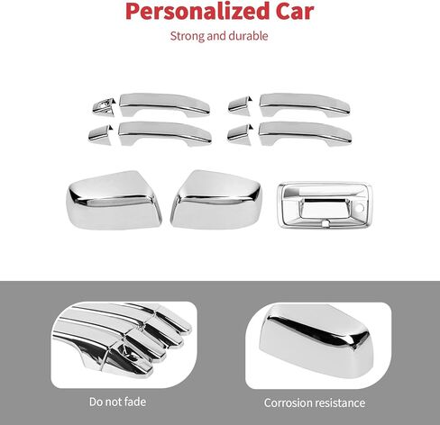 Linskip Chrome for 2015-2022 Chevy Colorado & GMC Canyon Crew Cab Body Combo Kits, Mirror Cover - Door Handle Cover - Tailgate Handle Cover - Exterior Accessories in Kuwait