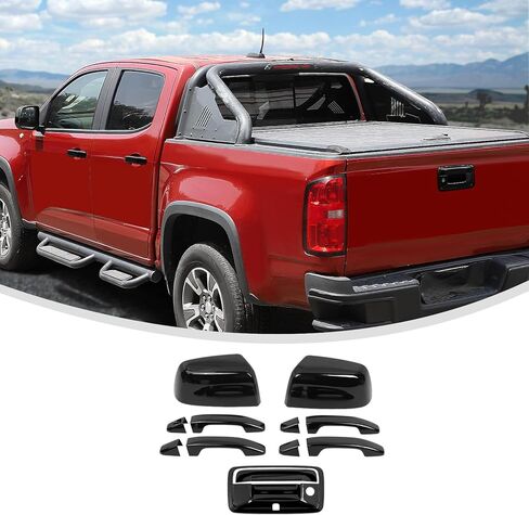 Linskip Chrome for 2015-2022 Chevy Colorado & GMC Canyon Crew Cab Body Combo Kits, Mirror Cover - Door Handle Cover - Tailgate Handle Cover - Exterior Accessories in Kuwait