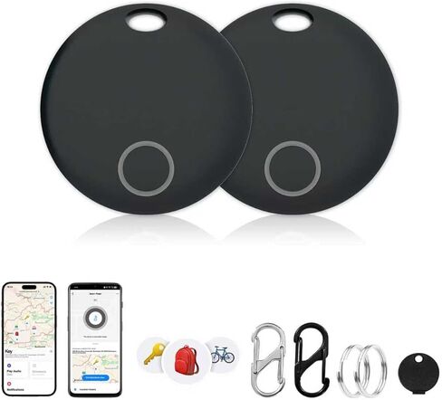Tracker Tags-4 Pack，Bluetooth Tracker, Keys Finder and Item Locator for Keys, Bags Luggage, Suitcases and Wallet,Tracking Tags，Works with TUYA APP,Both iOS and Android Compatible,White in Saudi Arabia